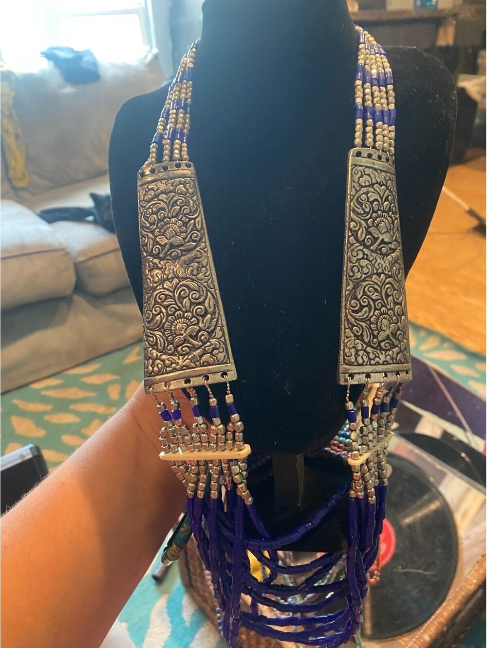 vintage boho statement necklace